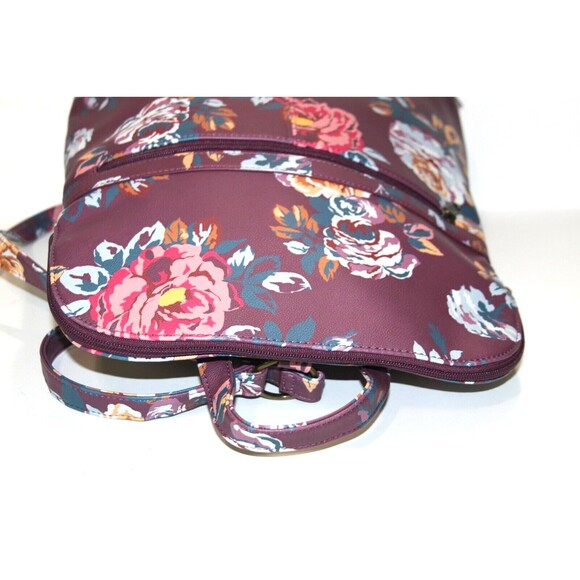 Matilda Jane Plum Perfect Vegan Leather Floral Trunk Backpack Purse Bag 13\